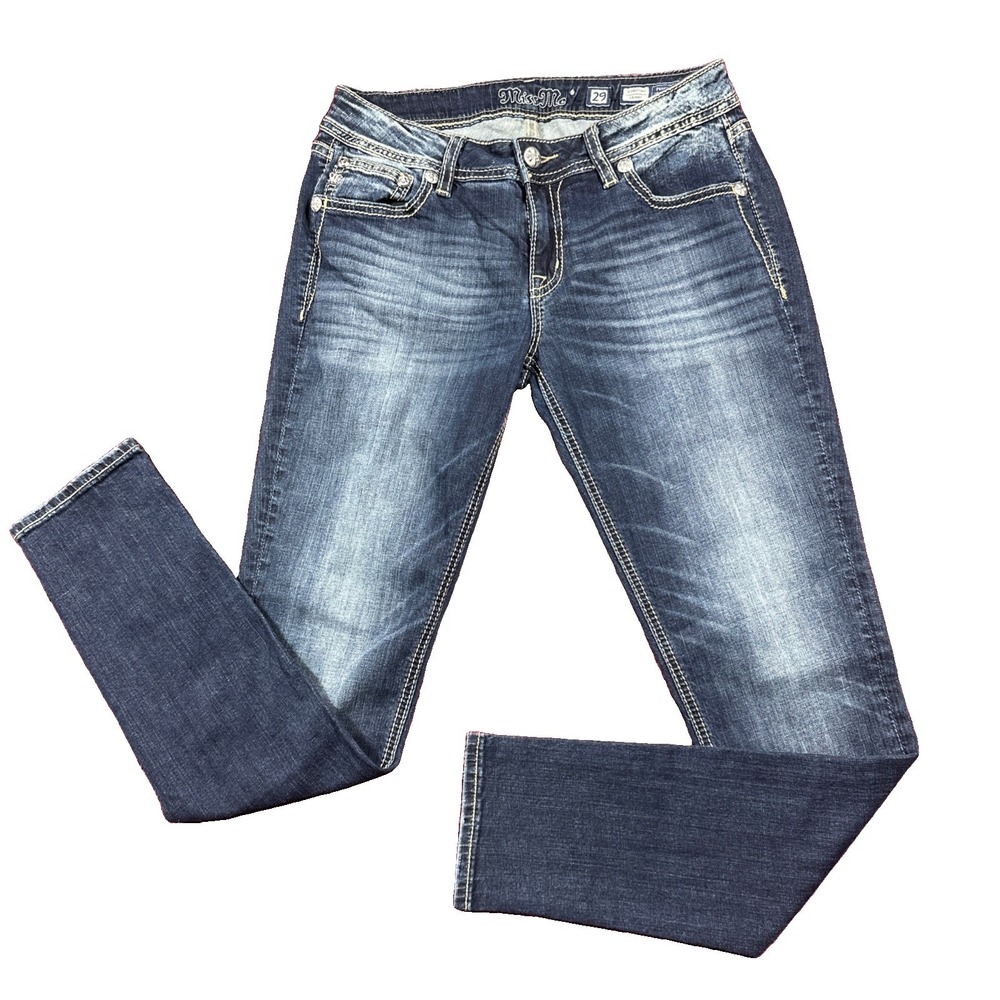Miss Me Jeans Women's Size 29 Mid-Rise Skinny 29x32 Blue